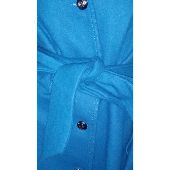 Sean Jean Teal aqua turquoise wool coat jacket - Picture 3 of 6